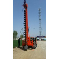 擰地釘長螺旋打樁機 山地太陽能履帶巖石引孔機 光伏打