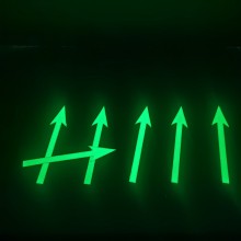 夜光鋁片小箭頭 蓄光自發(fā)光箭頭導向標識 鋁板發(fā)光不用電箭頭