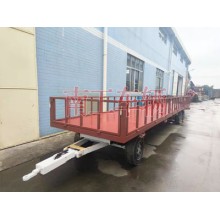 7噸平板拖車牽引工具拖車 帶護(hù)欄減震剎車功能拖車